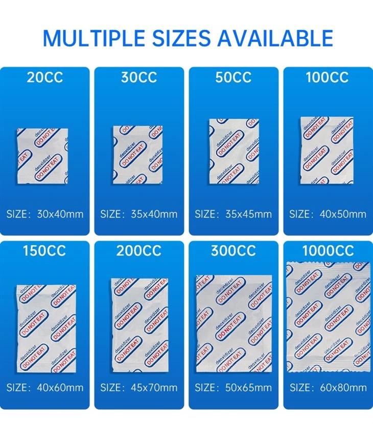 China oxygen absorb bag 100cc food manufacturers